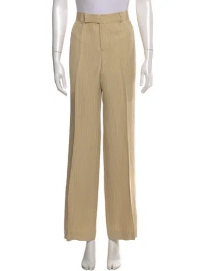 Pre-owned Ralph Lauren Linen Wide Leg Pants In Neutral