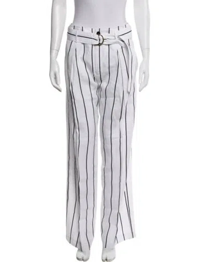 Pre-owned Ralph Lauren Linen Wide Leg Pants In White
