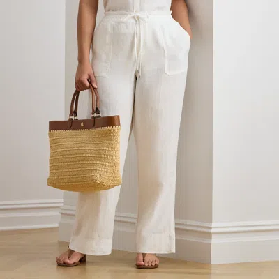 Ralph Lauren Linen Wide-leg Pant In White