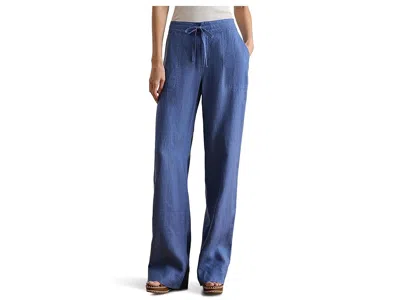 Ralph Lauren Linen Wide-leg Pants In Blue
