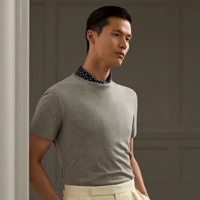 Ralph Lauren Lisle Crewneck T-shirt In Light Grey Heather