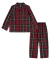 Polo Ralph Lauren Little Boys Woven Long Sleeve Top And Pant, 2-piece Pajama Set In Polo Red Stewart 2