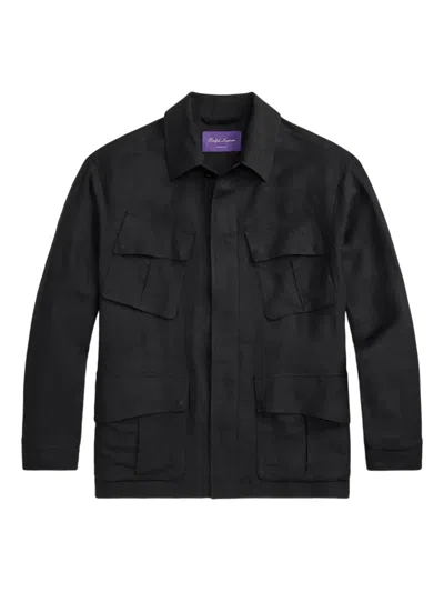 Ralph Lauren Livingston Pocket Shirt Jacket In Black