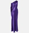 Polo Ralph Lauren Stretch-silk Charmeuse Lizzie Maxi Dress In Purple