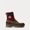 Ralph Lauren Logan Leather & Plaid Wool Boot In Multi