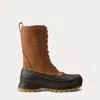 Ralph Lauren Logan Leather Duck Boot In Brown