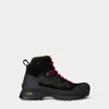 Ralph Lauren Logan Suede-paneled Trail Boot In Black