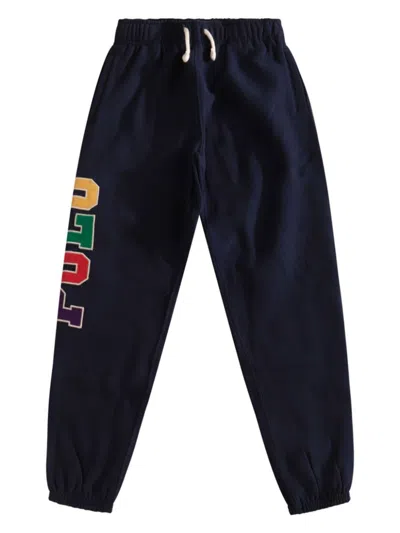 Polo Ralph Lauren Kids' Logo-appliqué Track Pants In Blue