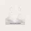 Ralph Lauren Logo-band Triangle Bralette In Red