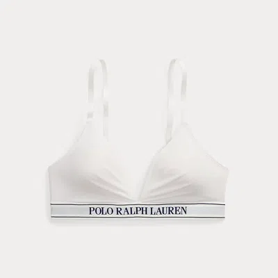 Ralph Lauren Logo-band Triangle Bralette In Red
