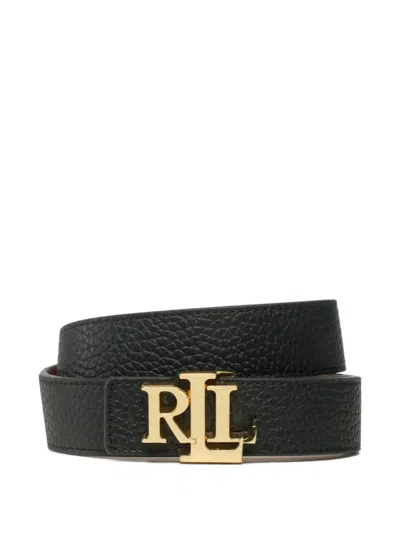 Ralph Lauren Logo-buckle Belt In Black