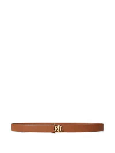 Ralph Lauren Logo-buckle Belt In Brown