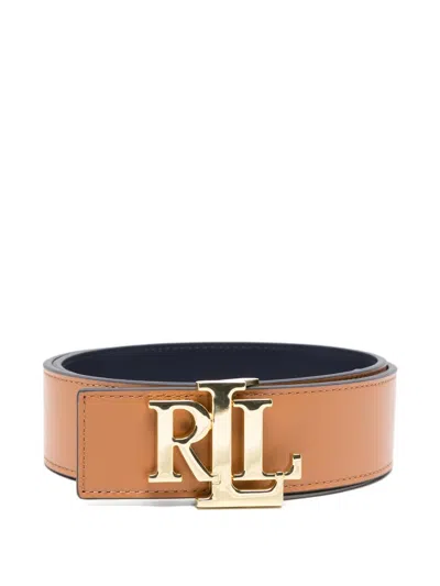 Ralph Lauren Logo-buckle Belt In Brown