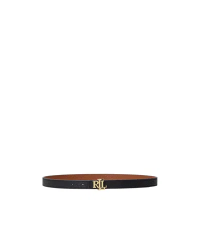 Polo Ralph Lauren Logo-buckle Reversible Leather Belt In Black