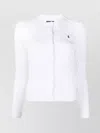 Ralph Lauren Logo Cable Knit Cardigan In White