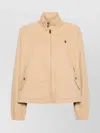 Ralph Lauren Logo Cotton Canvas Jacket With High Neck