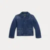 Polo Ralph Lauren Kids' Logo Cotton Denim Boxy Jacket In Blue