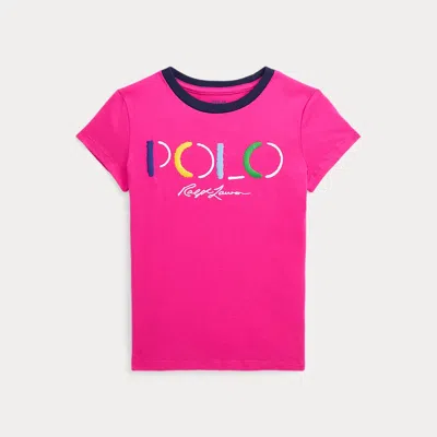 Ralph Lauren Kids' Logo Cotton Jersey T-shirt In Pink