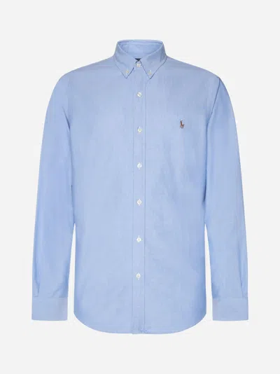 Ralph Lauren Logo Cotton Shirt In Blue