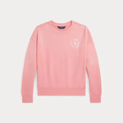 Ralph Lauren Kids' Logo Cotton Terry Sweatshirt In Pink