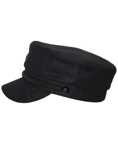 Ralph Lauren Logo Crest Buttons Brim Hat In Black