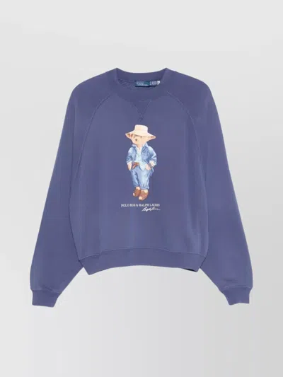Ralph Lauren Logo Crew Neck Knitwear In Blue