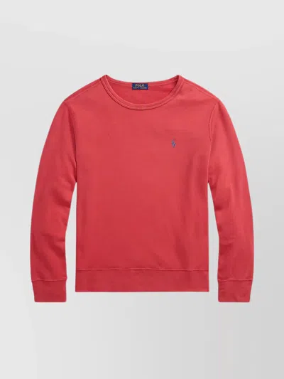Ralph Lauren Logo Crew Neck Sweatshirt In Red