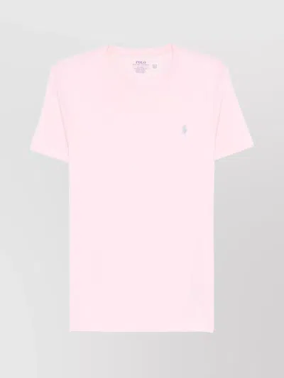 Ralph Lauren Logo Crew Neck T-shirt In Pink