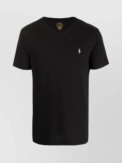 Ralph Lauren Logo Crew Neck T-shirt In Black