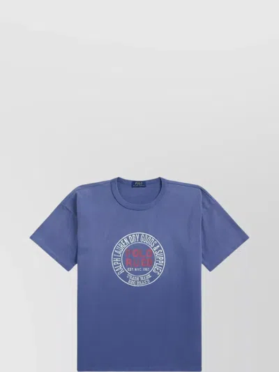 Ralph Lauren Logo Crew Neck T-shirt In Blue