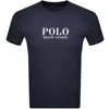 Ralph Lauren Logo Crew Neck T Shirt Navy In Black