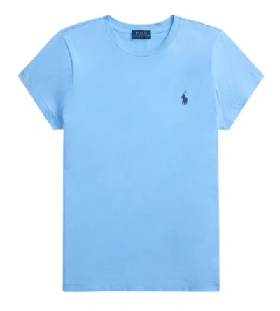 Ralph Lauren Logo Crewneck T-shirt In Blue