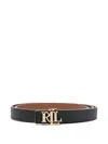 Ralph Lauren Logo-detail Buckle Belt In Black