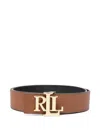 Ralph Lauren Logo-detail Buckle Belt In Brown