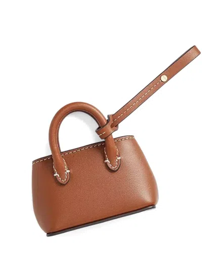 Ralph Lauren Logo-detail Charm Bag In Brown