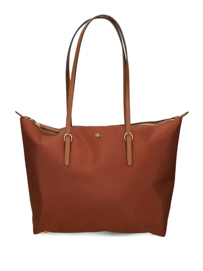 Ralph Lauren Logo-detail Tote Bag In Brown