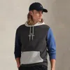 Ralph Lauren Logo Double-knit Hoodie In Black