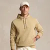Polo Ralph Lauren Logo Double-knit Hoodie In Classic Khaki