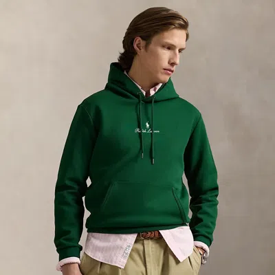 Ralph Lauren Logo Double-knit Hoodie In Green