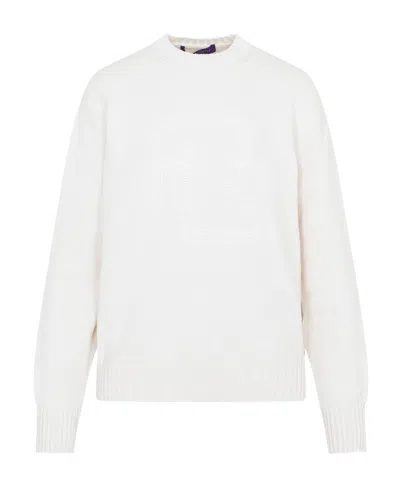 Polo Ralph Lauren Logo-embellished Long-sleeve Jumper In White