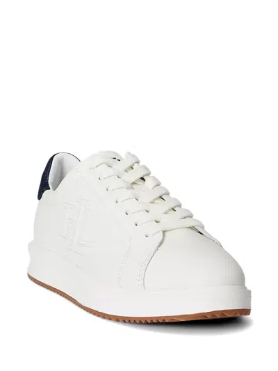 Ralph Lauren Logo-embossed Sneakers In White