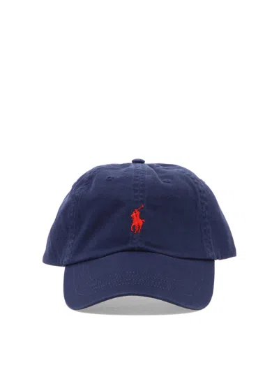 Ralph Lauren Logo-embroidered Baseball Cap In Newport Navy/ Rl2000 Red