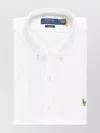 Ralph Lauren Logo Embroidered Button Down Collar Shirt In White