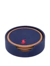 Ralph Lauren Logo-embroidered Coasters (set Of Four) In Multi