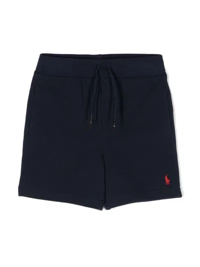 Polo Ralph Lauren Kids' Polo Pony Cotton Track Shorts In Blue