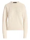 Ralph Lauren Logo-embroidered Crew-neck Sweater In Neutral