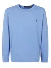 Polo Ralph Lauren Crew Neck Sweatshirt In Harbor Island Blue