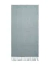 Ralph Lauren Logo-embroidered Fringed Scarf In Blue
