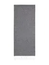 Ralph Lauren Logo-embroidered Fringed Scarf In Gray