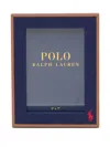 Ralph Lauren Logo-embroidered Photo Frame In Blue